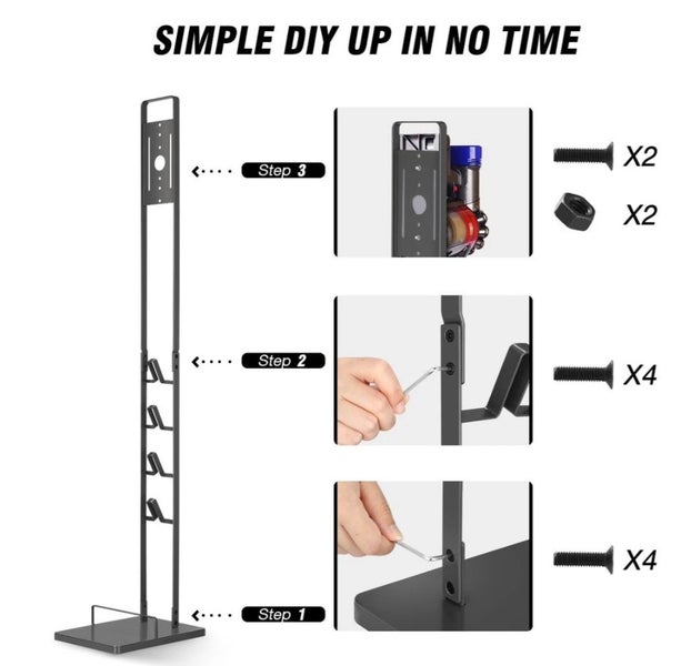 Freestanding Dyson Cordless Vacuum Cleaner Metal Stand Rack Hook V6 V7 V8 V10... Carousel 6