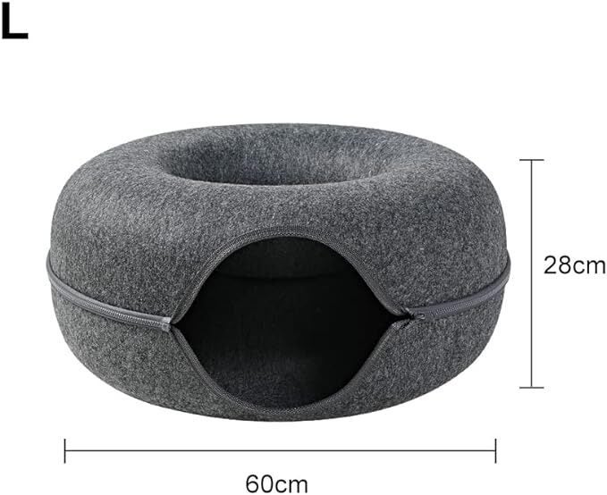 Cat Tunnel Bed - Large Dark Grey Carousel 2