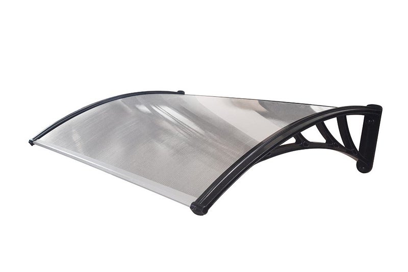 Door Canopy W150xD100cm DIY Window Door Awning Sun Shade with Clear Roof Panel Carousel 2