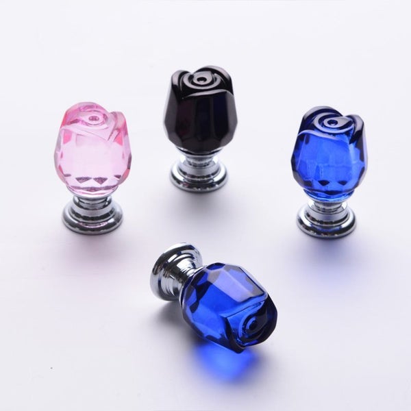 Crystal Glass Cabinet Knob Drawer Pull Handle Kitchen Door Wardrobe Hardware Carousel 2