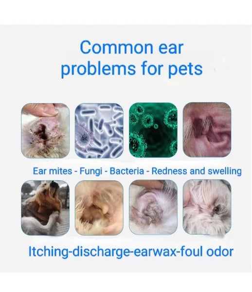 Pet ear cleaning solution Pet dog and cat ear mites Ear odor Itchy ears 50ML Carousel 2
