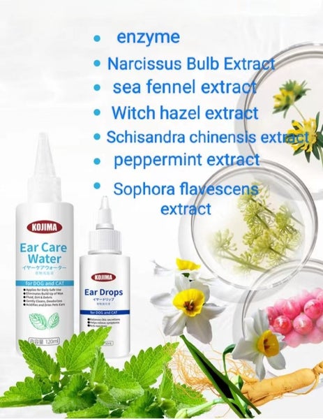 Pet ear cleaning solution Pet dog and cat ear mites Ear odor Itchy ears 50ML Carousel 3