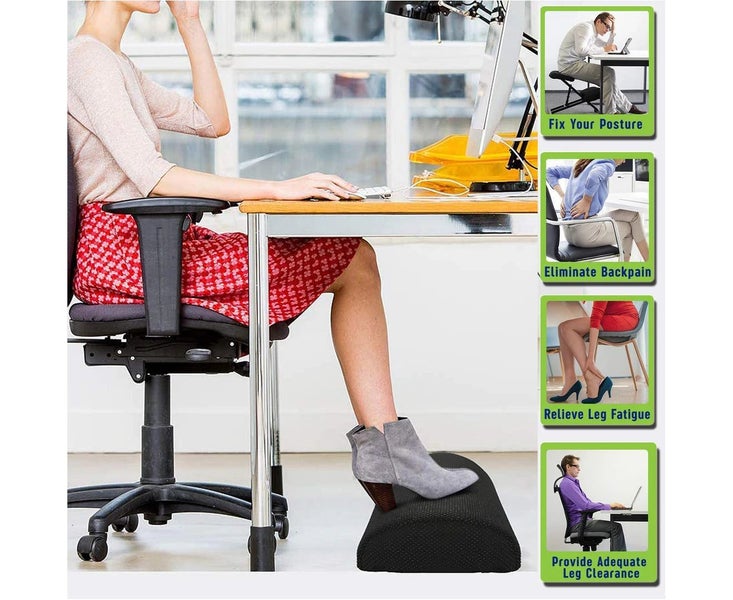 Footrest Under Desk, Ergonomic Footrest Cushion with High Density Sponge Carousel 7