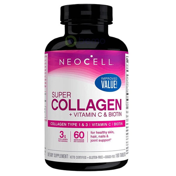 Neocell, Super Collagen + Vit C + Biotin, 180 Tabs Carousel 3