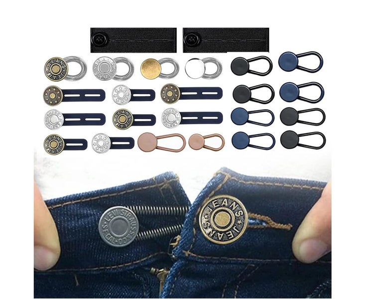 24Pcs No-Sew Extend Buttons for Women and Men's Pants Jeans Carousel 1