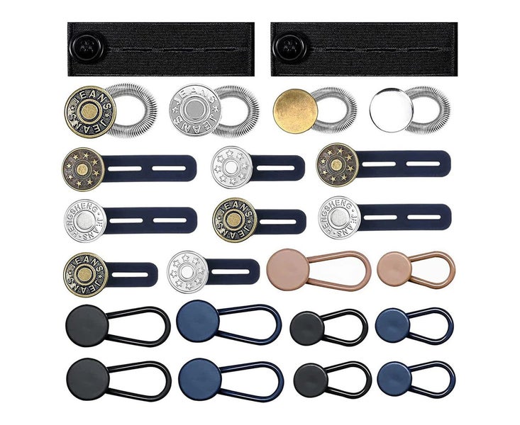 24Pcs No-Sew Extend Buttons for Women and Men's Pants Jeans Carousel 2
