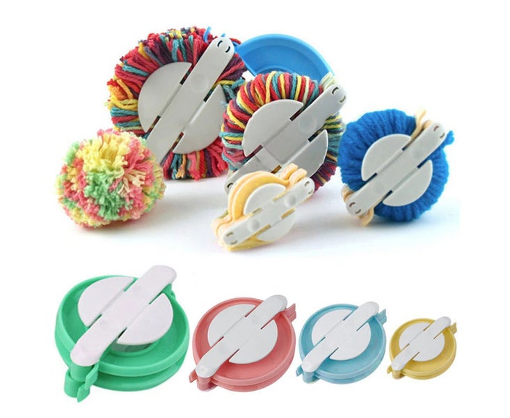 4 Sizes Knitting Loom Wool Tools Ball Weaver Needle Pompom Maker Pompom Maker Carousel 1