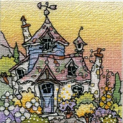 Michael Powell Mini Cross Stitch Kit: Honeysuckle Cottage Carousel 1