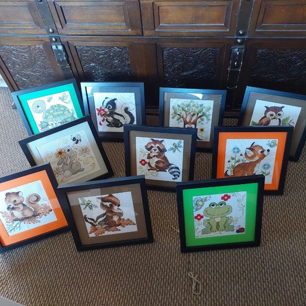 Woodland Babies - cross stitch Carousel 1