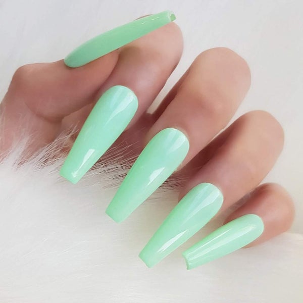 Women's Coffin Fake Nails Extra Long Press On Nails With Glue Carousel 2