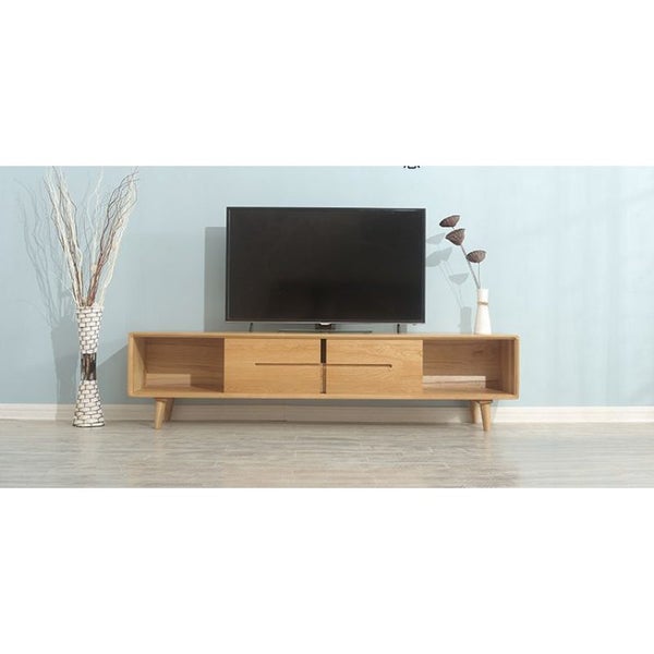 ON Sale!Berlin Solid Oak Entertainment Unit 1.8m Carousel 2
