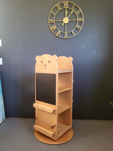FREE SHIPPING ! Brand New Solid Beech Rotate Bookshelf / Children Furniture Carousel 2