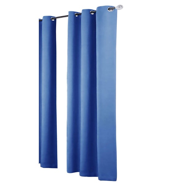 Bloomington Pair Of Easy Care Eyelet Curtains Blue 120 X 221 Cm Curtains & Drape Carousel 1