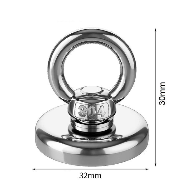 32mm Neodymium Magnet Retrieval Fishing Magnet - 24KG Pull Force Carousel 1