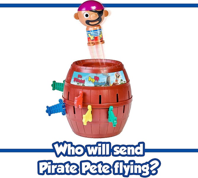 pop Up Pirate Classic Children's Action Board Game Toy, Wood-choc Brown Carousel 4