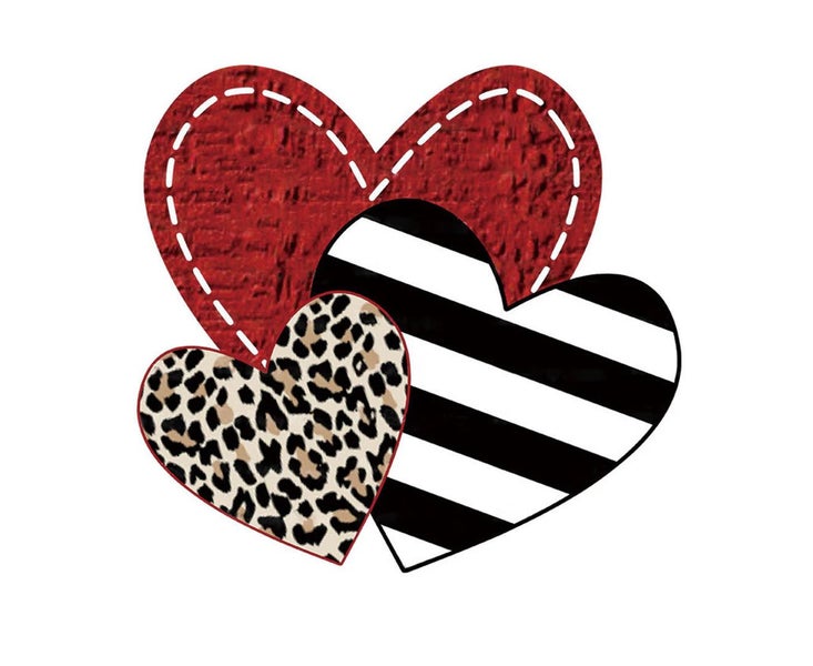 3Pcs Valentine's Day Heat Transfer Film Sticker DIY Iron on Patch for T-shirt Carousel 1