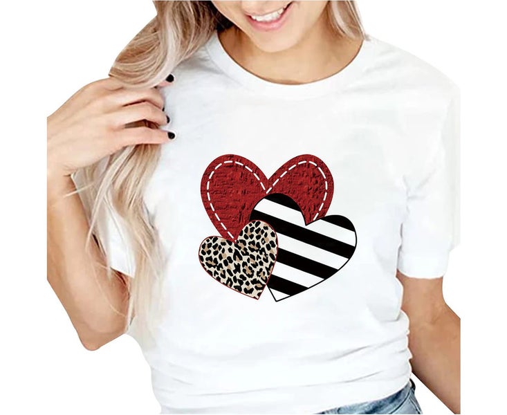 3Pcs Valentine's Day Heat Transfer Film Sticker DIY Iron on Patch for T-shirt Carousel 2