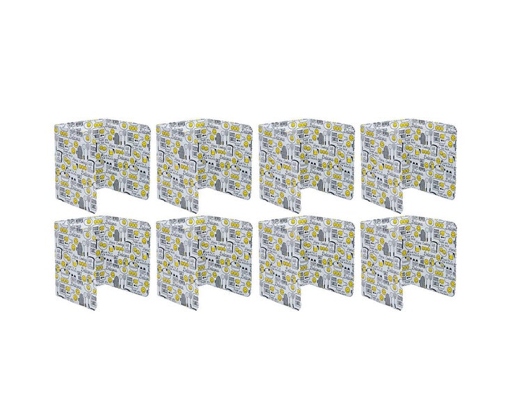 8Pcs Anti-Splatter Shield Screen Cover Pan Cooking Guard Frying Oil Splash Carousel 1