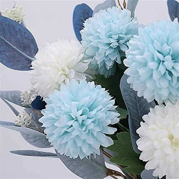 Artificial Flowers With Vase Faux Hydrangea Flower Arrangements For Home Garde Carousel 2