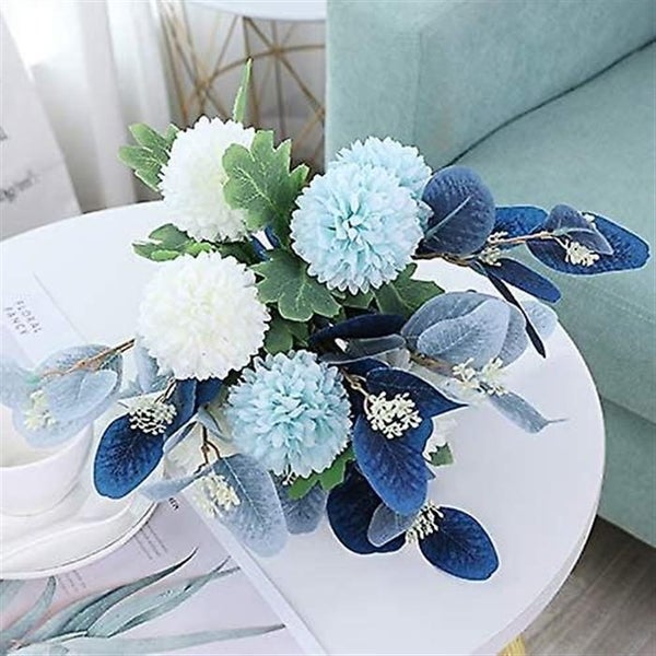 Artificial Flowers With Vase Faux Hydrangea Flower Arrangements For Home Garde Carousel 4