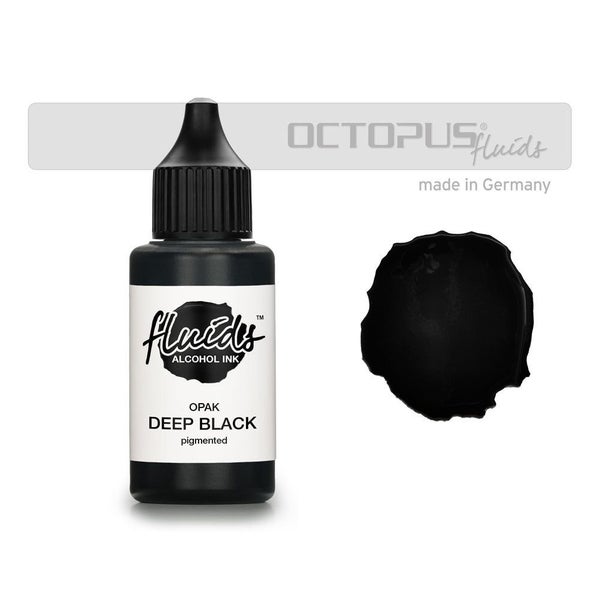 Octopus Fluids Alcohol Ink Opak Deep Black 30ml Carousel 1