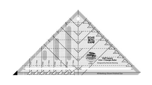 Creative Grids Half-Square 4-in-1 Triangle Quilt Ruler Carousel 1