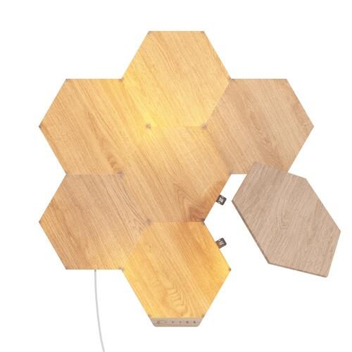 NANOLEAF SHAPES ELEMENTS WOOD LOOK STARTER KIT (7 PACK) Carousel 1