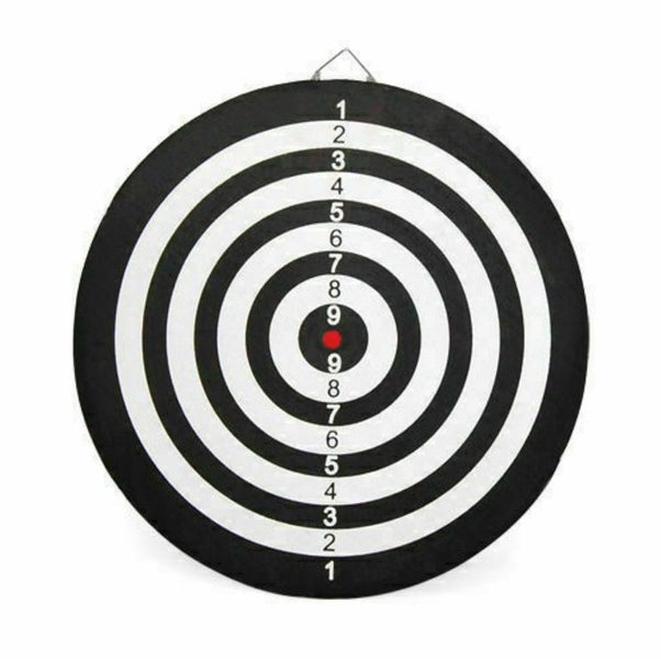 Dartboard Dart Board Double-Sided Board with 6 Darts 18" Carousel 3
