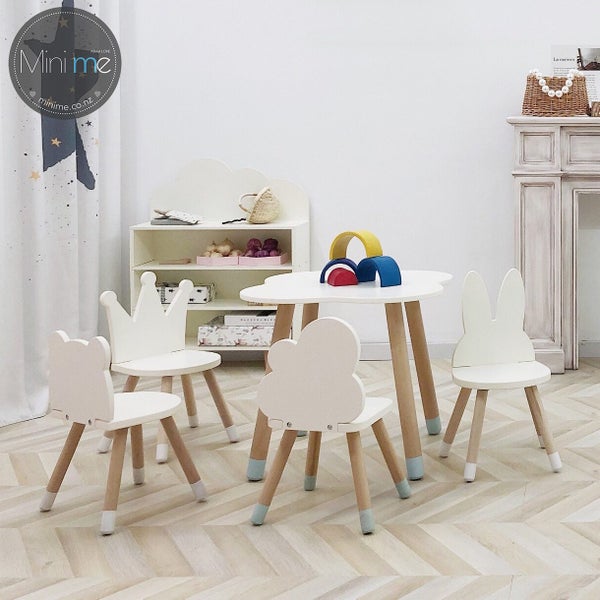 Mini Me Premium Wooden Kids Table and 2 Chairs Set-HANDMADE Carousel 1