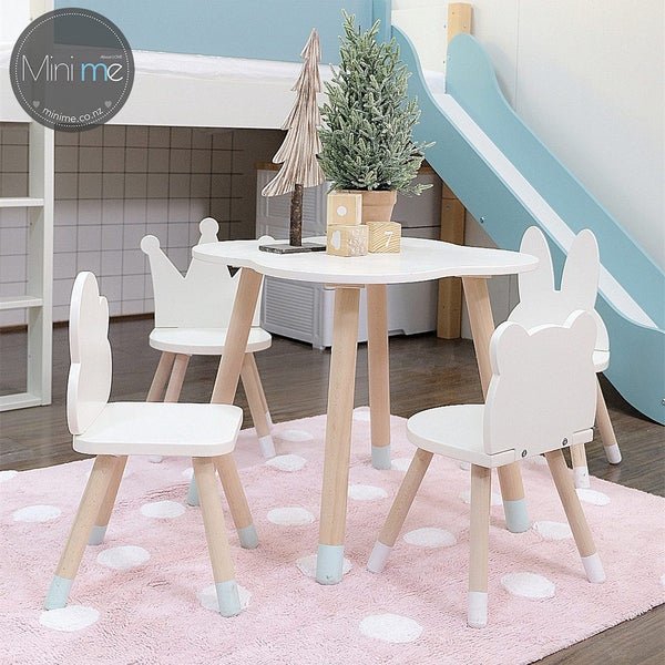 Mini Me Premium Wooden Kids Table and 2 Chairs Set-HANDMADE Carousel 2