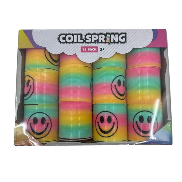 Coil Spring Toy - Rainbow Smiley Carousel 2