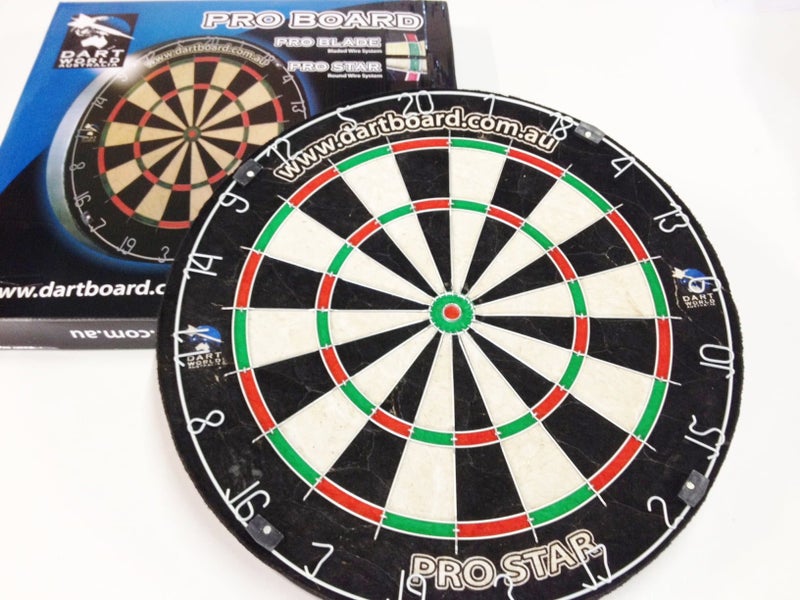 PRO STAR Bristle Dart Board + Formula Battlers Bar Cabinet + Darts Set Carousel 2