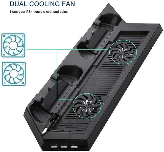 Ps4 Fan Cooler Vertical Stand 3 Usb Hub Chargers Cooling Stand For Playstation Carousel 2