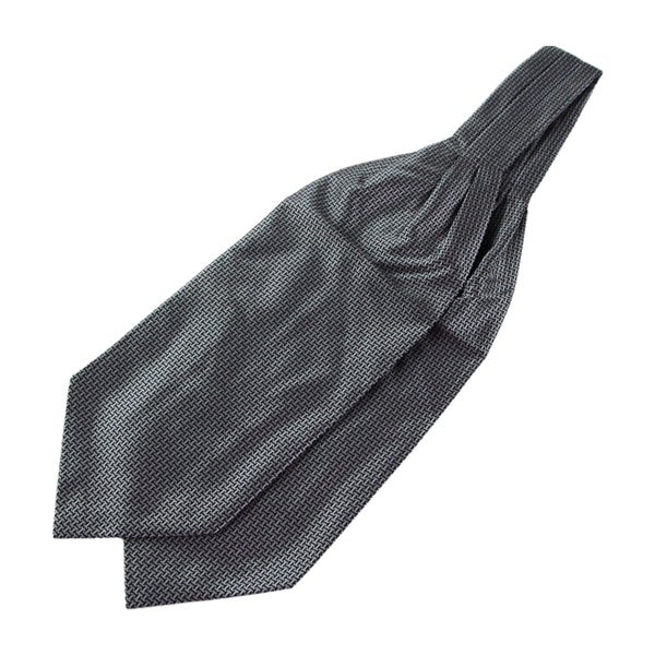 Mens Grey & Black Tetris Patterned Cravat Carousel 2