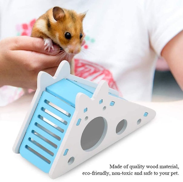 Maison De Hamster En Bois Cage Pour Hamster Repaire Habitat Nid Avec Escaliers Carousel 5