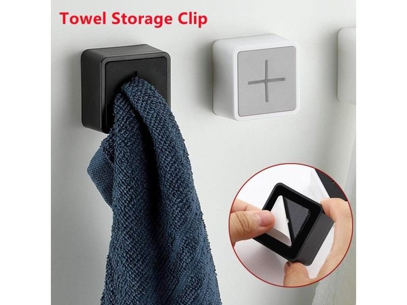 Self Adhesive Kitchen Towel Rag Storage Rack Carousel 2