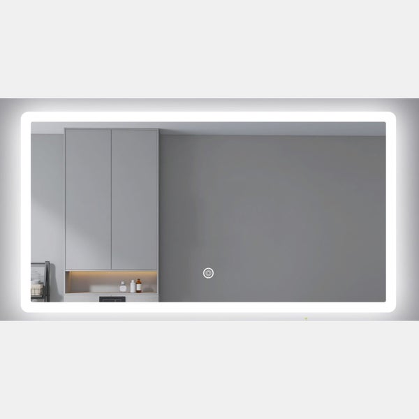 LED mirror rectangle 1500MM x 800MM with Rim and Demister Touch Switch 3 Colours Carousel 1