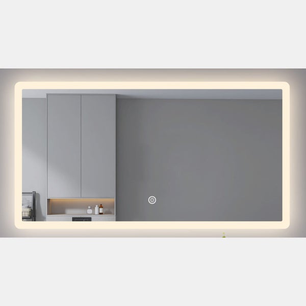LED mirror rectangle 1500MM x 800MM with Rim and Demister Touch Switch 3 Colours Carousel 2