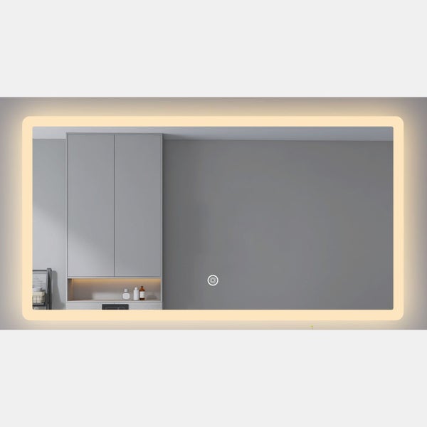 LED mirror rectangle 1500MM x 800MM with Rim and Demister Touch Switch 3 Colours Carousel 3