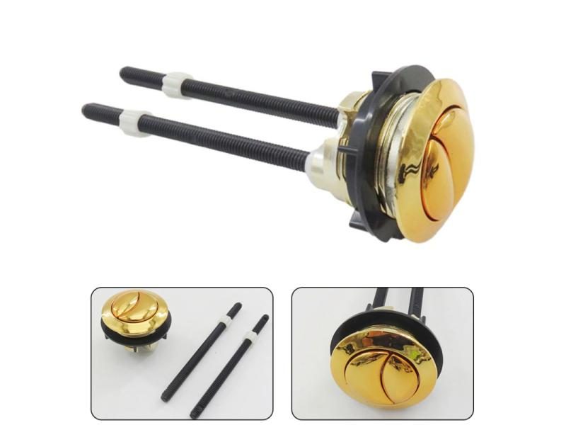 38mm Gold Toilet Push Button For Mechanical Top Flush Valve Dual Flush Tanks Carousel 1