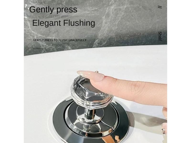 Plastic Heart Shaped Toilet Tank Button Universal Furniture Handle Carousel 2