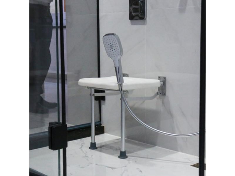 Folding Wall Mounted Bath Seat With Screw-in Drainage Shower Head Slot Carousel 1