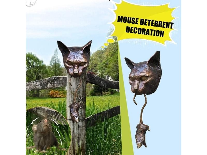 Resin Cat Catch Mouse Door Knocker Cat Door Knocker With Swinging Mouse Front Carousel 2