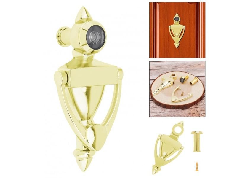 5 Inch Zinc Alloy Door Knocker For 1.38 1.97 Inch Door Thickness Doors With 180 Carousel 2