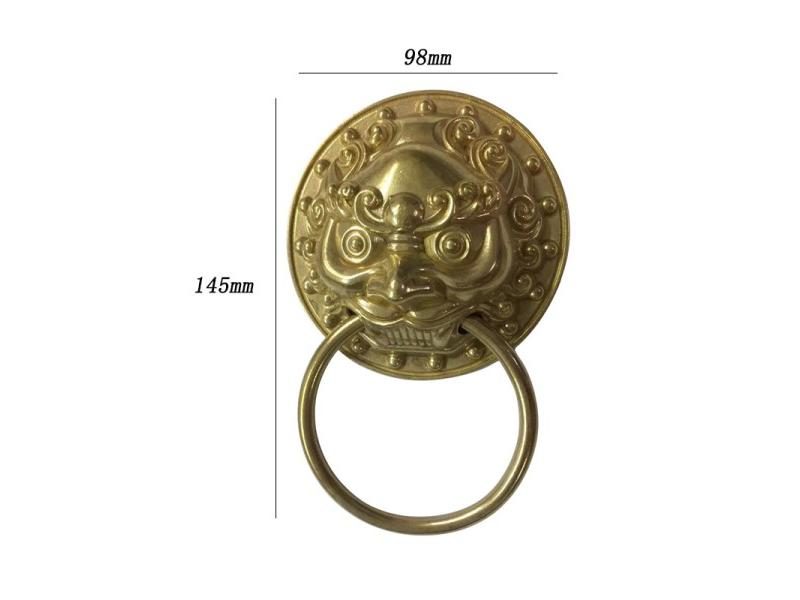Antique Kirin Door Knocker Bronze Brass Furniture Ring Pull Retro Classical Carousel 1