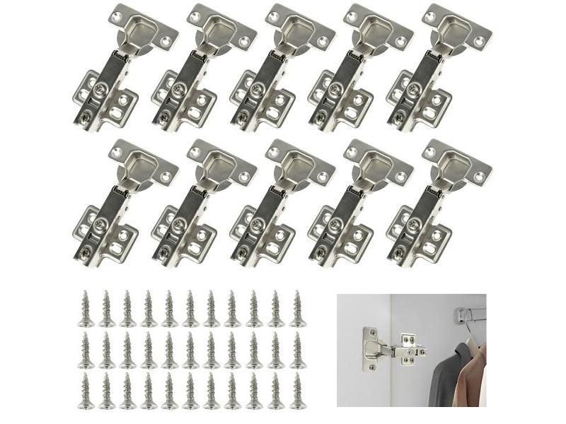 10/20Pcs Stainless Steel Cabinet Door Hinges Damper Ers Carousel 1