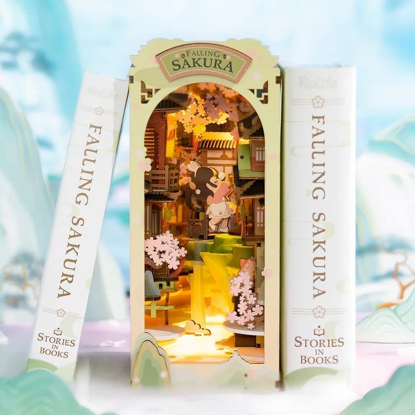 Rolife Falling Sakura DIY Book Nook Shelf Insert Kit - TGB05 Carousel 4
