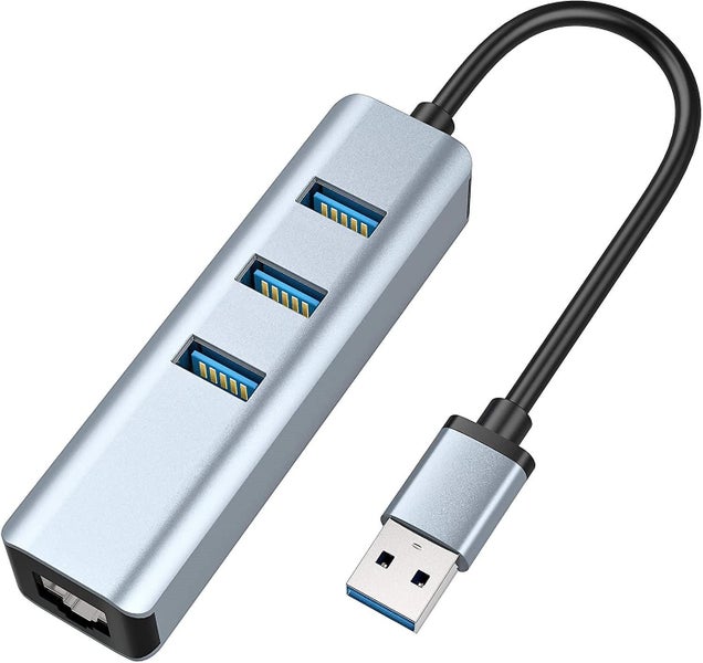 Usb 3.0 To Ethernet Adapter 3-port Usb 3.0 Hub With Rj45 10/100/1000 Gigabit E Carousel 1