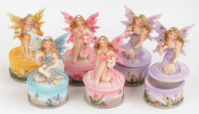Fairy Trinket Box - Pink, Purple, Blue and Yellow Carousel 1