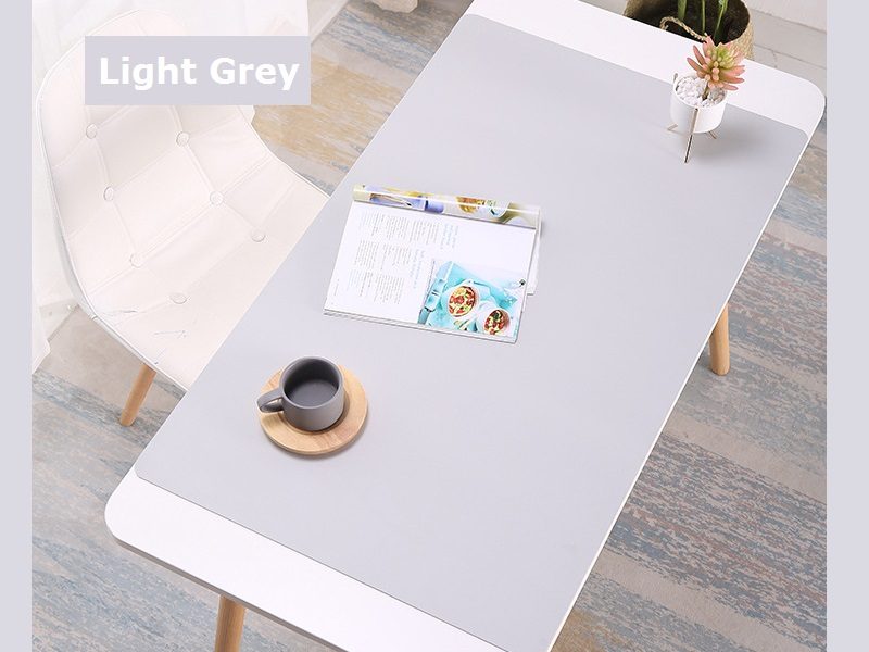 Grey- 90*45cm PU Leather Desk Mat Computer Laptop Keyboard Mouse Pad Office Carousel 1